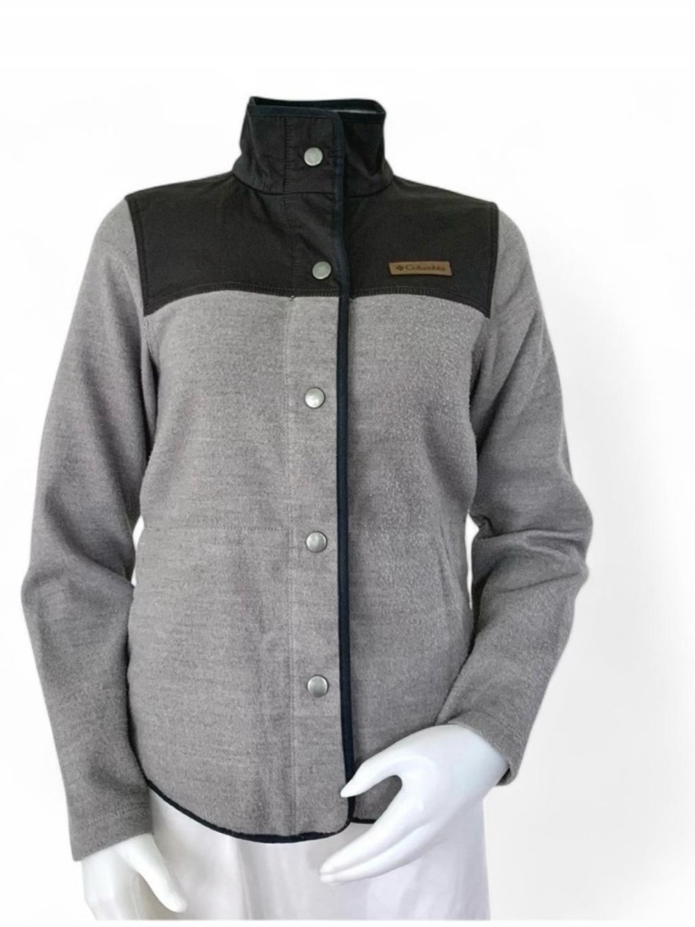Columbia Alpine grey gray black fleece jacket